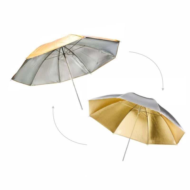 Sombrinha Dourada e Prateada Reversível 91 cm YU303REV Greika